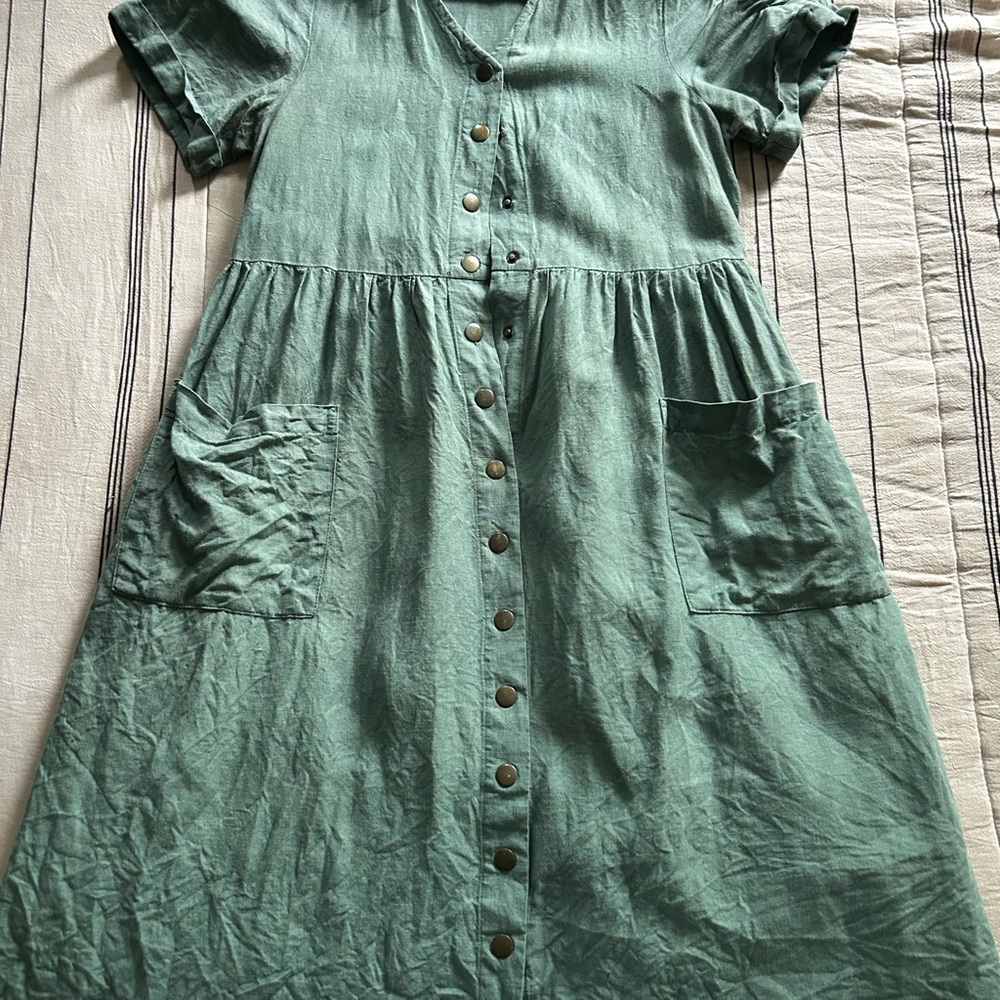 Linen by MN snap dress